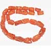 Natural Orange Carnelian Smooth Polished Rectangle Beads Strand length 20 Inches and Size 15mm to 24mm approx.